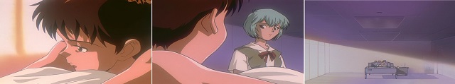 Shinji e Rei nell’episodio 6 della serie TV